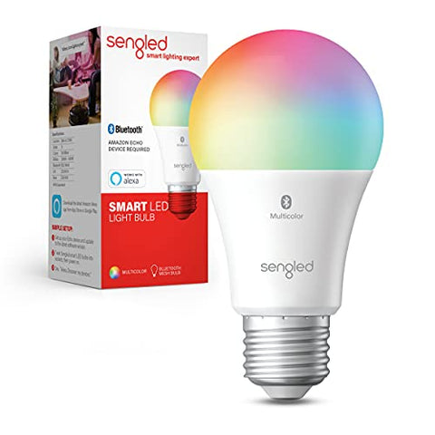 Sengled Smart Light Bulbs, Color Changing Alexa Light Bulb Bluetooth Mesh, Dimmable LED Bulb A19 E26 Multicolor