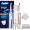 Oral-B Genius Pro 8000 Electronic Power Rechargeable Battery Electric Toothbrush with Bluetooth Connectivity Rose Gold