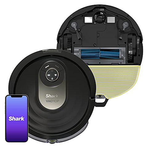 Shark AI VACMOP (AV2001WD) 2-in-1 Robot Vacuum and Mop with Self-Cleaning Brushroll, LIDAR Navigation, Home Mapping, Wi-Fi and Alexa Compatible - Black/Brass