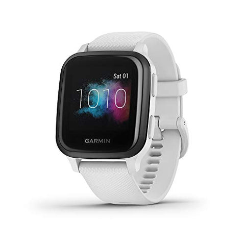 Garmin Venu Sq Music, GPS Smartwatch, White and Slate