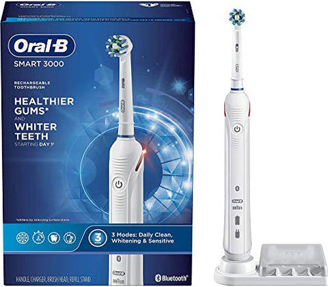 Oral-B 3000 Smartseries Electric Toothbrush with Bluetooth Connectivity, White Edition