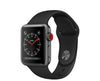 Apple Watch Series 3, 38mm (GPS + Cellular) - Space Gray Aluminum Case, Black Sport Band
