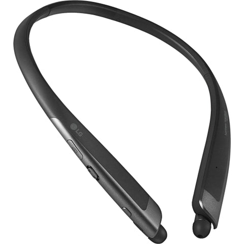 LG Tone Platinum+ Wireless Bluetooth Stereo Headset with Fast Charge and Google Assistant Button, Black