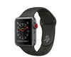 Apple Watch Series 3, 38mm (GPS + Cellular) - Space Gray Aluminum Case, Gray Sport Band