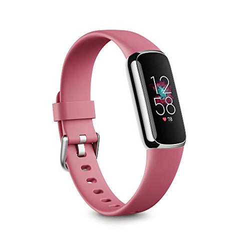 Fitbit Luxe (S & L Bands Included), Orchid/Platinum Stainless Steel