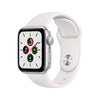 Apple Watch SE, 40mm (GPS) - Silver Aluminum Case, White Sport Band