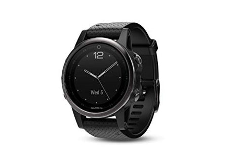 Garmin fÄ“nix 5s, Premium and Rugged Smaller-Sized Multisport GPS Smartwatch, Silver/Black