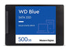 Western Digital 500GB WD Blue 3D NAND Internal PC SSD - SATA III 6 Gb/s, 2.5"/7mm, Up to 560 MB/s - WDS500G2B0A
