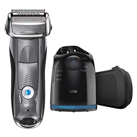 Braun Electric Razor for Men, Series 7 7865cc Electric Shaver With Precision Trimmer, Rechargeable, Wet & Dry Foil Shaver, Clean & Charge Station & Travel Case
