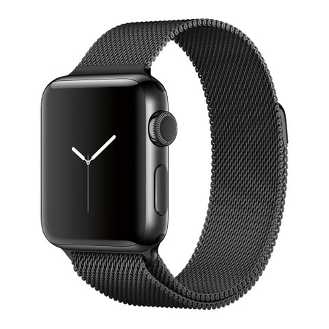 Apple Watch 1st Gen, 42mm (No Cellular) - Stainless Steel Case, Black Milanese Band