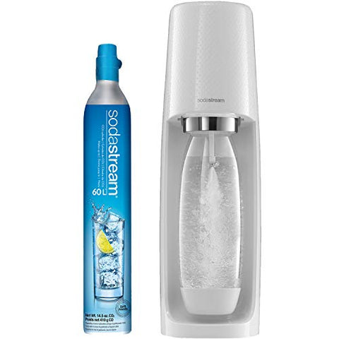 SodaStream Fizzi Sparkling Water Maker (White) with CO2 and BPA free Bottle