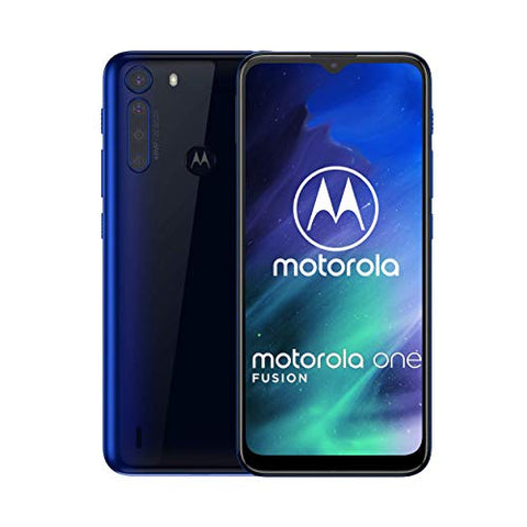 Motorola MOTO One Fusion (XT2073) 128GB GSM Unlocked Dual-SIM Phone, Blue