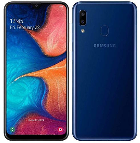 Samsung Galaxy A20 (A205u) 32GB GSM Unlocked Phone, Blue (Renewed)