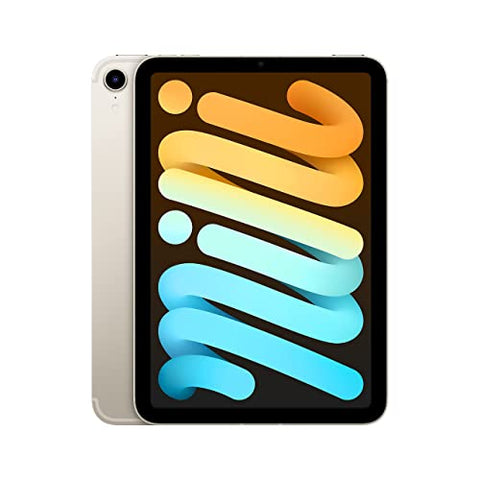 Apple iPad Mini 6 (2021, 6th Gen, 8.3-inch) 64GB Unlocked 4G LTE + WiFi Tablet, Starlight