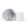 August Smart Lock Pro + Connect Hub - Wi-Fi Smart Lock for Keyless Entry - Works with Alexa, Google Assistant, and more - Silver