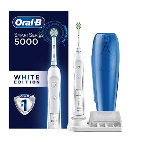 Oral-B Pro Smart 5000 - Smartseries Electric Toothbrush with Bluetooth Connectivity (Powered By Braun) - White Edition