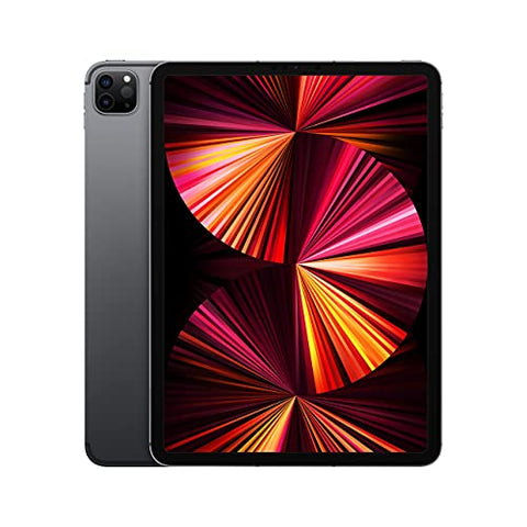Apple iPad Pro 11 (2021, 3rd Gen, 11-inch) 128GB WiFi + Cellular (Unlocked GSM) Space Gray (Renewed)