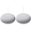 Google Nest Mini (2nd Generation) with Google Assistant - Chalk, 2-Pack