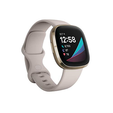 Fitbit Sense Advanced Health & Fitness Smartwatch - White/Gold