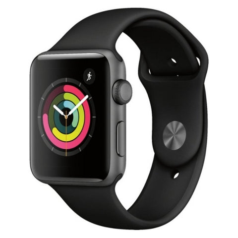 Apple Watch Series 3, 42mm (GPS, Space Gray Aluminum Case, Black Sport Band)