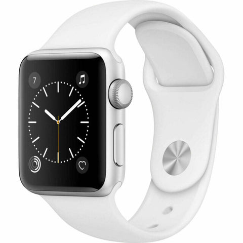 Apple Watch Series 1, 38mm (No Cellular) - Silver Aluminum Case, White Sport Band