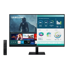 Samsung 32-inch M7 Smart Monitor TV with Netflix, YouTube, HBO, Prime Video and Apple TV Streaming, Black
