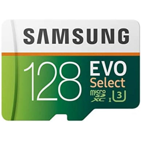 Samsung EVO Select 128GB MicroSDXC UHS-I U3 100MB/s Full HD & 4K UHD Memory Card with Adapter