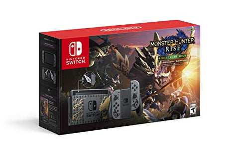 Nintendo Switch Console MONSTER HUNTER RISE Deluxe Edition System - Gray/Gray