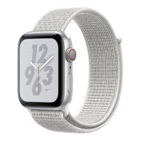 Apple Watch Series 4, 40mm (Nike, GPS + Cellular) - Silver Aluminum Case, Summit White Nike Sport Band