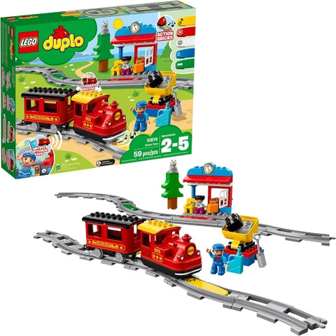 LEGO DUPLO Town Steam Train 10874 Building Toy Set for Preschool Kids