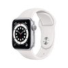 Apple Watch Series 6, 40mm (GPS) - Silver Aluminum Case, White Sport Band - Silver