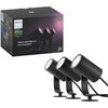 Philips Hue Lily Outdoor Spotlight Basekit, Black (3-pack)