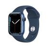Apple Watch Series 7, 41mm (GPS) - Blue Aluminum Case, Abyss Blue Sport Band - Blue